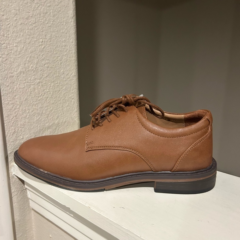 Men's Leo Oxford Dress Shoes - Goodfellow & Co Brown 7 - Picture 4 of 9